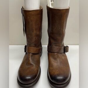 NWT Frye Veronica Brown Leather Moto Boots